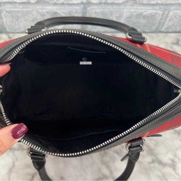 Coach Rowan Satchel Crossbody & Mini Skinny Id Case Wallet In Tartan Plaid Print - Picture 7 of 16